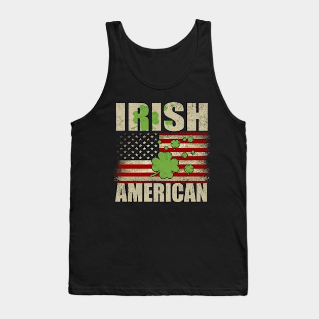 St. Patrick's Day IRISH AMERICAN FLAG Tank Top by Otis Patrick